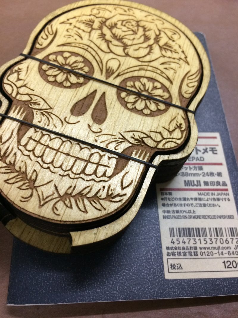 Laser cut coasters - G00